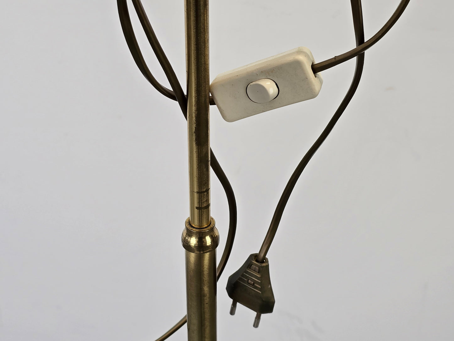 VINTAGE STEHLAMPE Messing Gold Bogenlampe Mid Century 70er Jahre Design Retro