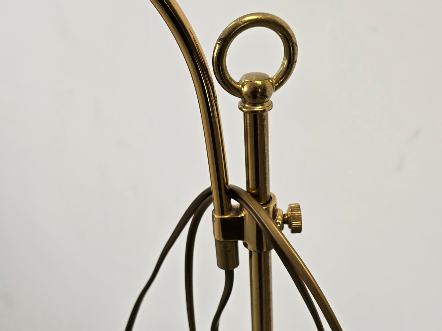 VINTAGE STEHLAMPE Messing Gold Bogenlampe Mid Century 70er Jahre Design Retro