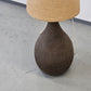 VINTAGE STEHLAMPE Mid Century Keramik Fat Lava Brutalist 60er Jute Boho XL