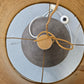 VINTAGE STEHLAMPE Mid Century Keramik Fat Lava Brutalist 60er Jute Boho XL