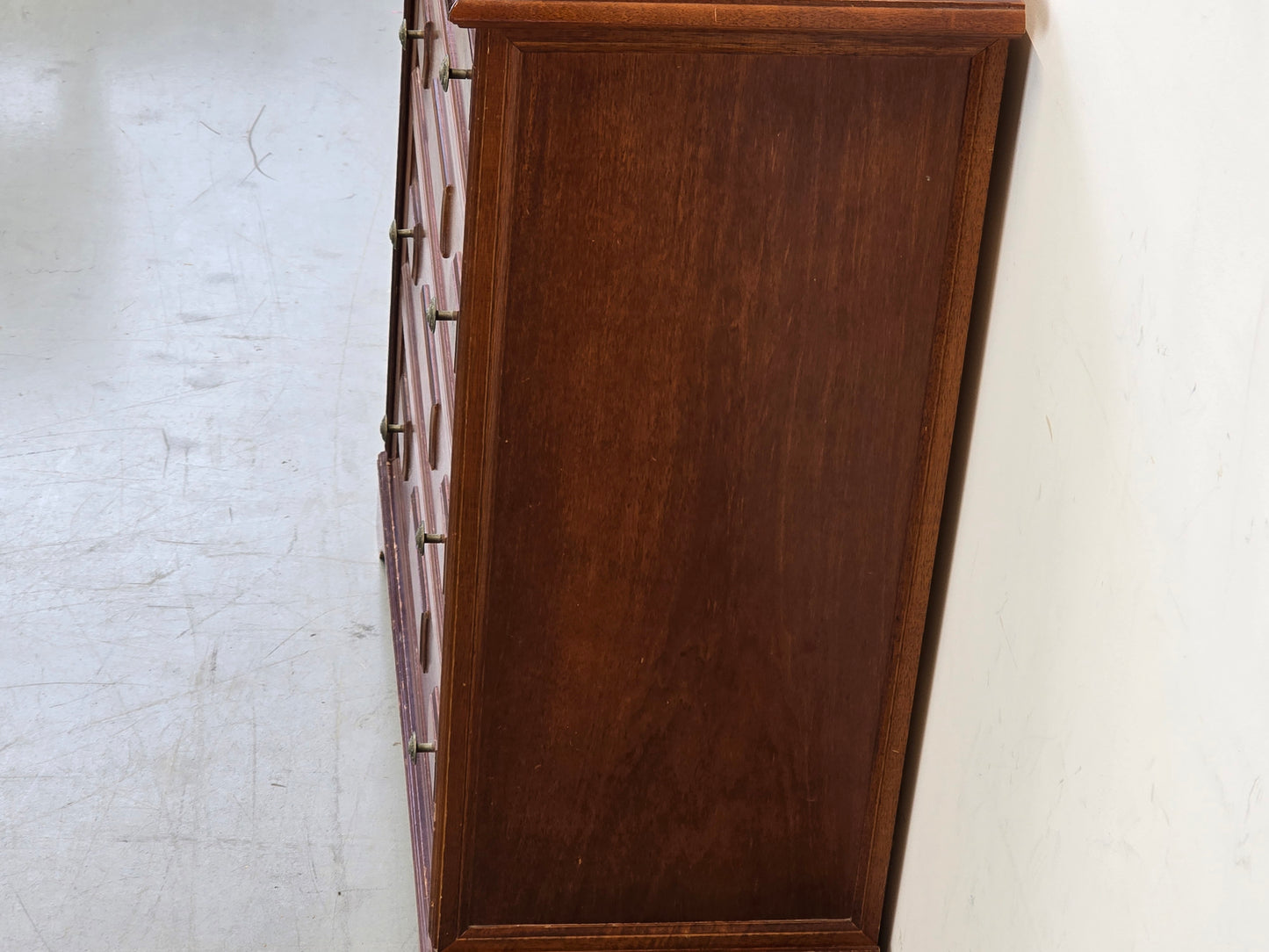 VINTAGE SCHUHSCHRANK Mid Century Kommode 60er Jahre Design Schuhkipper Holz Retro