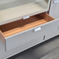 HÜLSTA XELO Sideboard Weiß Glas Kommode Design Highboard 226cm Vitrine Modern