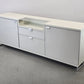 HÜLSTA XELO Sideboard Weiß Glas Kommode Design Highboard 226cm Vitrine Modern