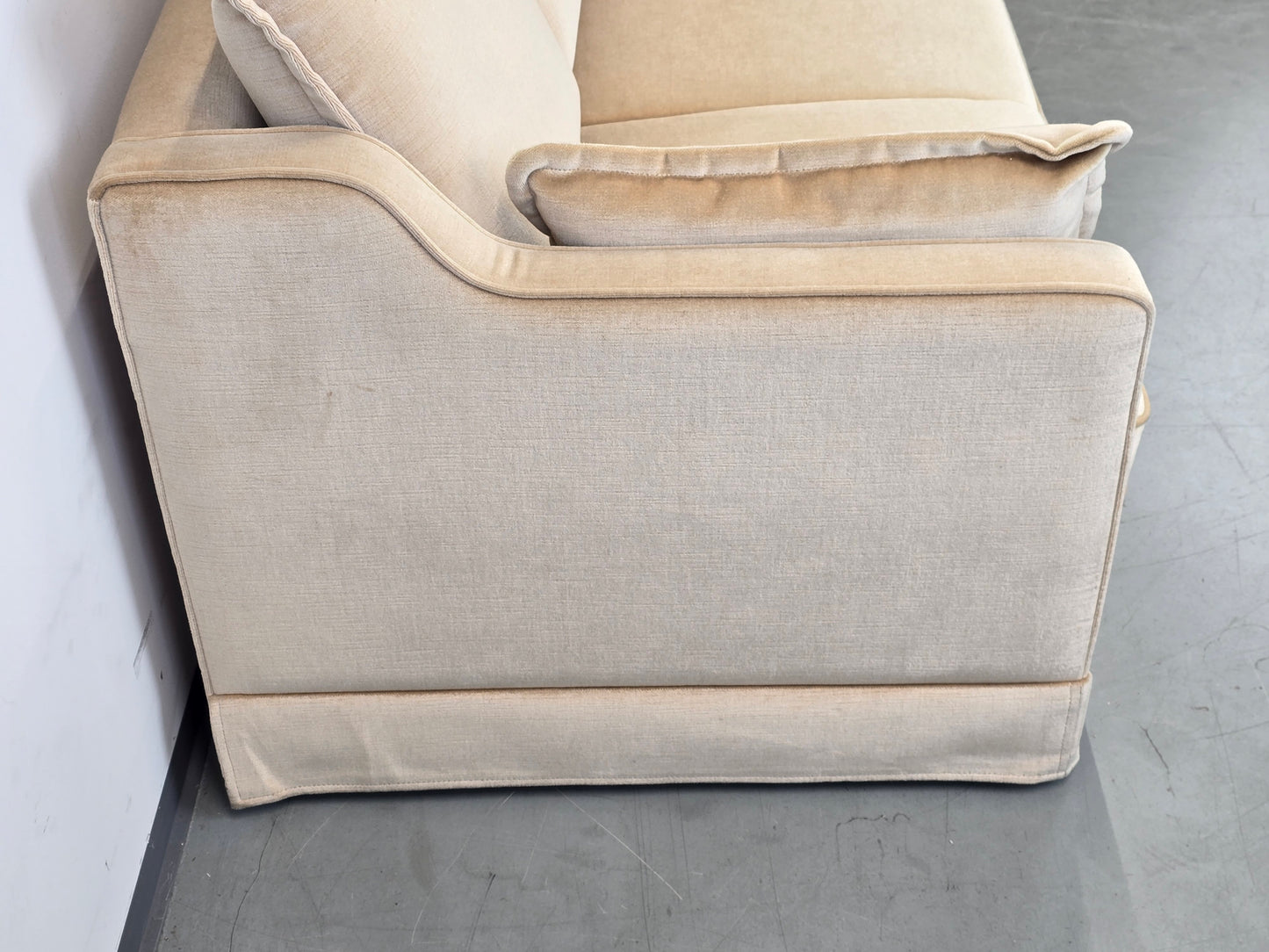 VINTAGE SCHLAFSOFA Samt Beige Daybed 60er 70er Design Sofa Retro Couch