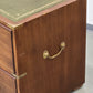 CAMPAIGN CHEST Aktenschrank Leder Messing Sideboard Kommode Vintage Holz