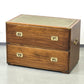 CAMPAIGN CHEST Sideboard Kommode Leder Messing Englisch Vintage Breit