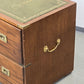 CAMPAIGN CHEST Sideboard Kommode Leder Messing Englisch Vintage Breit