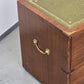CAMPAIGN CHEST Sideboard Kommode Leder Messing Englisch Vintage Breit
