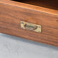 CAMPAIGN CHEST Sideboard Kommode Leder Messing Englisch Vintage Breit