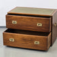 CAMPAIGN CHEST Sideboard Kommode Leder Messing Englisch Vintage Breit