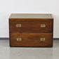 CAMPAIGN CHEST Sideboard Kommode Leder Messing Englisch Vintage Breit