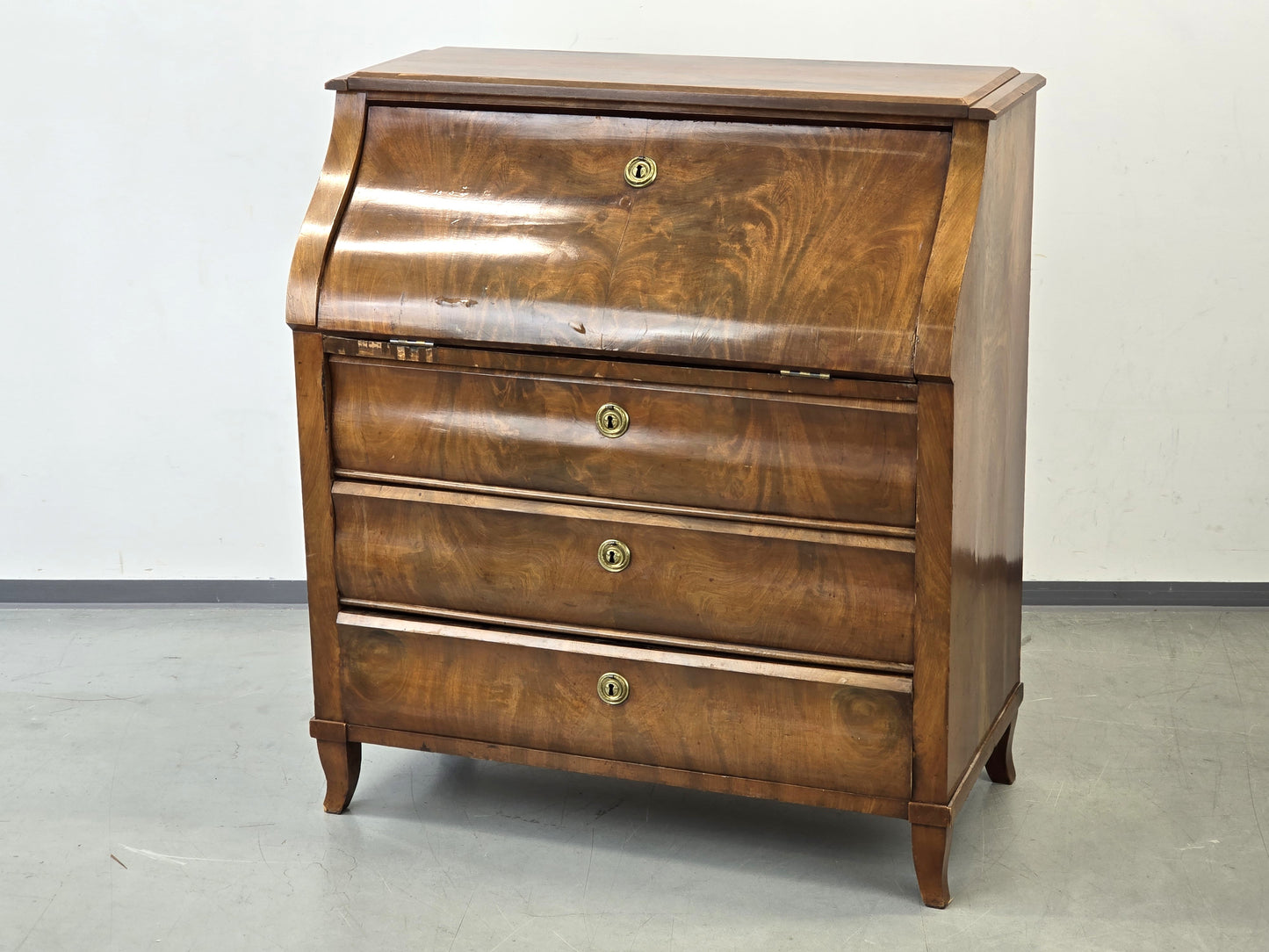ANTIK SEKRETÄR Biedermeier Mahagoni Kommode Schreibtisch Vintage