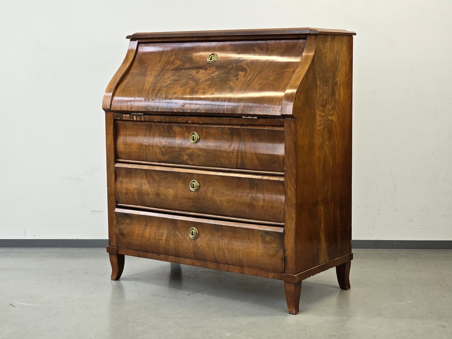 ANTIK SEKRETÄR Biedermeier Mahagoni Kommode Schreibtisch Vintage