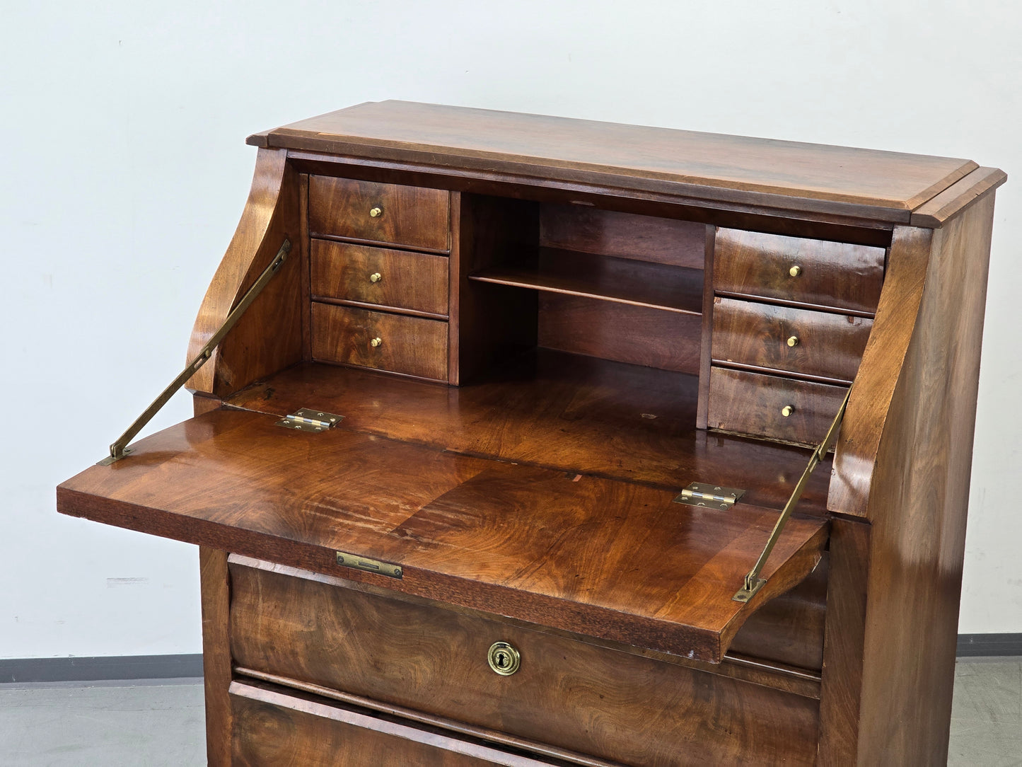 ANTIK SEKRETÄR Biedermeier Mahagoni Kommode Schreibtisch Vintage