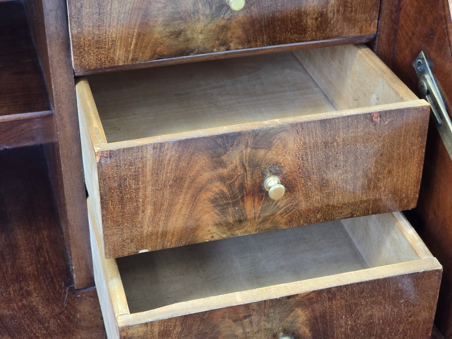 ANTIK SEKRETÄR Biedermeier Mahagoni Kommode Schreibtisch Vintage
