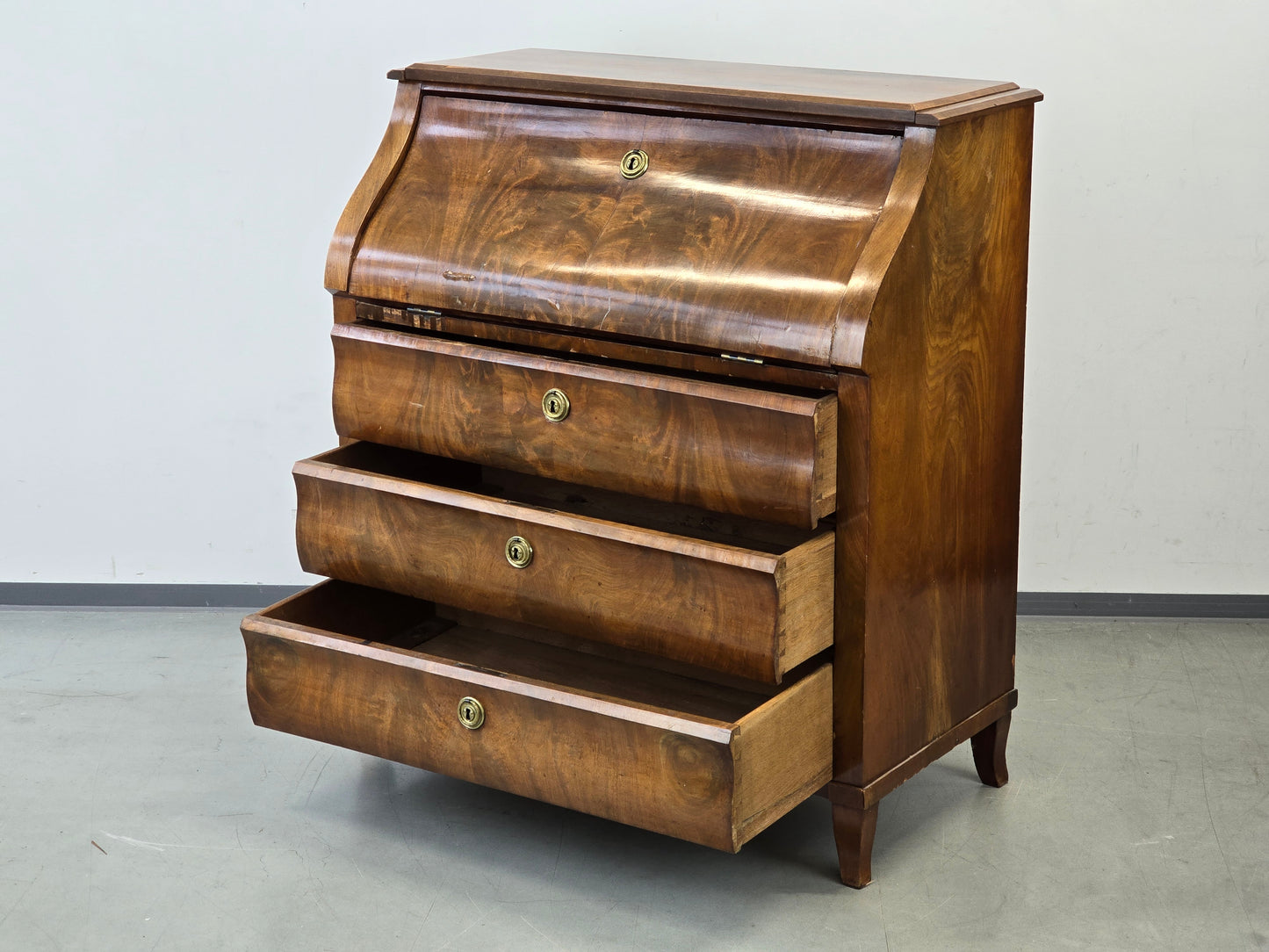 ANTIK SEKRETÄR Biedermeier Mahagoni Kommode Schreibtisch Vintage