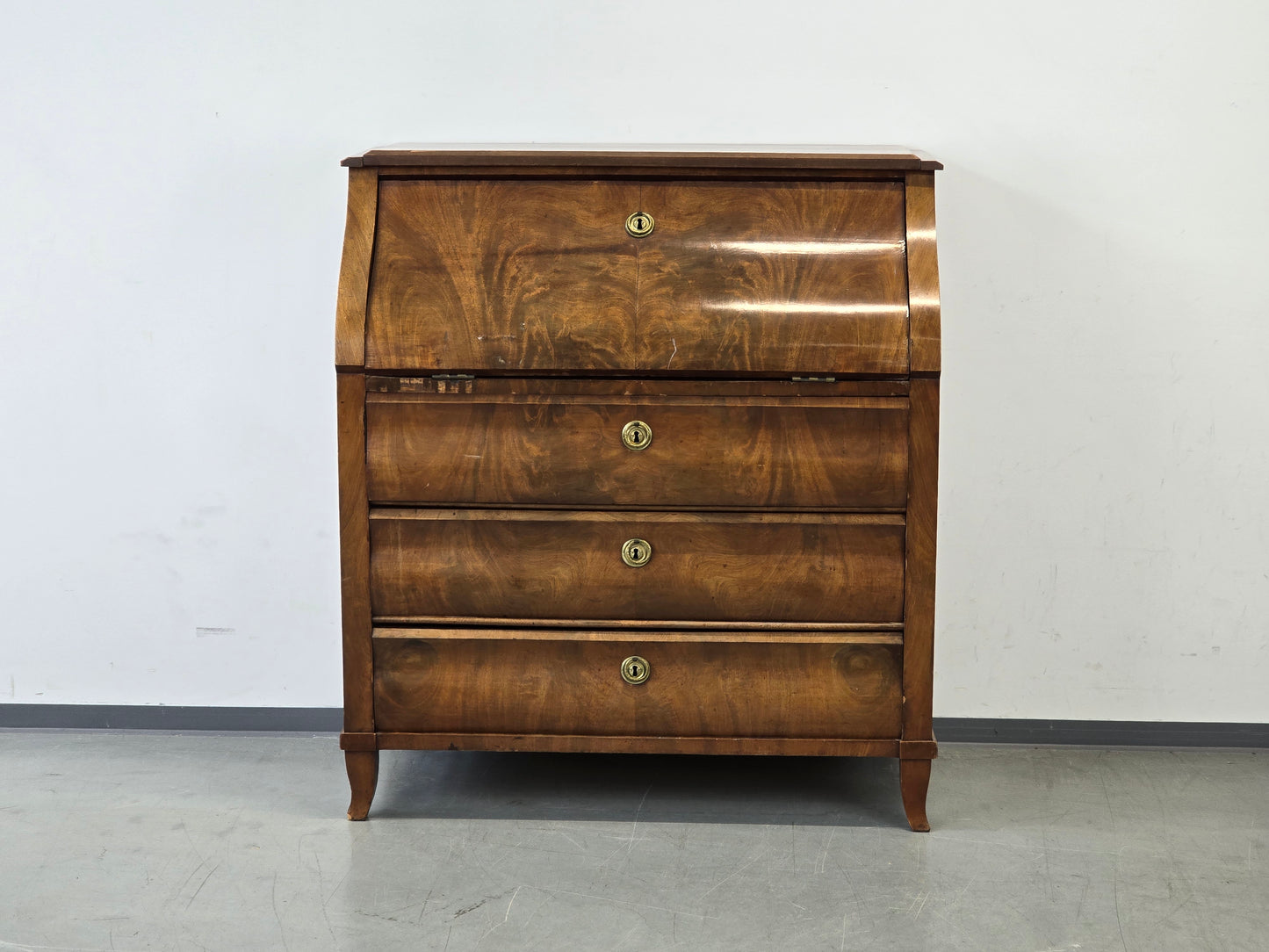 ANTIK SEKRETÄR Biedermeier Mahagoni Kommode Schreibtisch Vintage