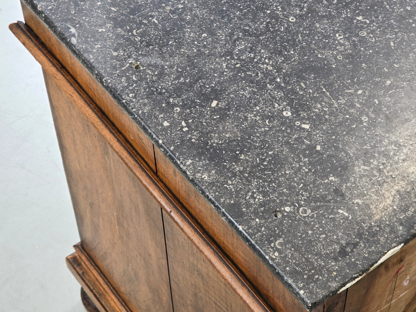 GRÜNDERZEIT KOMMODE Anrichte Nussbaum Marmorplatte Antik Buffet Vintage
