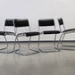 VINTAGE STUHL Freischwinger Chrom Schwarz Stoppino Stil Stapelbar 70er