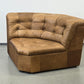 VINTAGE SESSEL Leder Braun Modul Sofa Eckelement 70er Design Lounge Sessel
