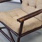 RATTAN SESSEL Vintage 60er Jahre Mid Century Bamboo Lounge Sessel Boho Loft