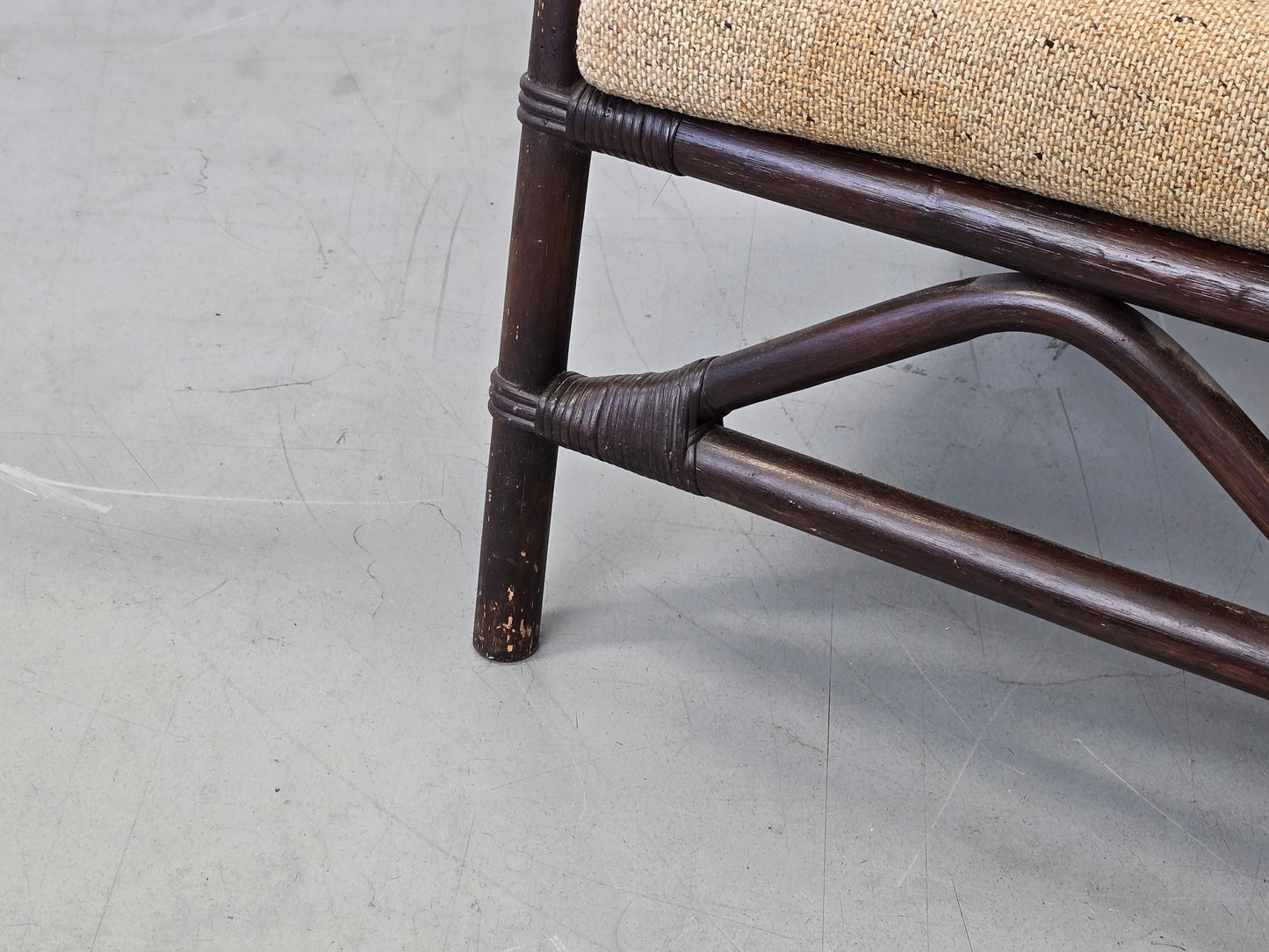 RATTAN SESSEL Vintage 60er Jahre Mid Century Bamboo Lounge Sessel Boho Loft