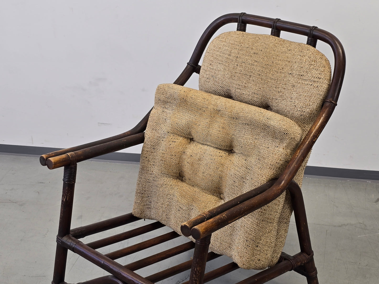 RATTAN SESSEL Vintage 60er Jahre Mid Century Bamboo Lounge Sessel Boho Loft