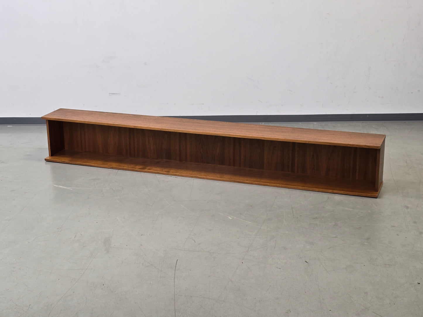 WANDREGAL NUSS Vintage 60er Mid Century Bücherregal Wandboard Floating Shelf