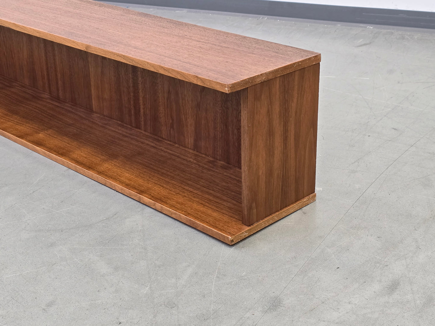 WANDREGAL NUSS Vintage 60er Mid Century Bücherregal Wandboard Floating Shelf