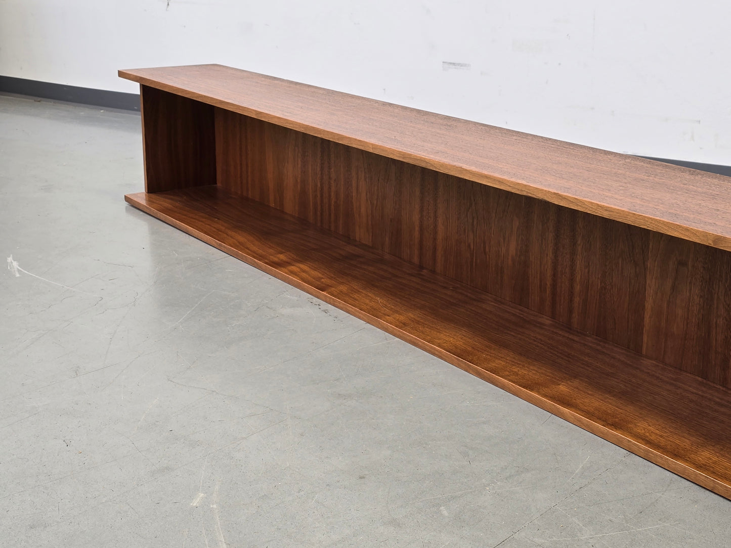 WANDREGAL NUSS Vintage 60er Mid Century Bücherregal Wandboard Floating Shelf