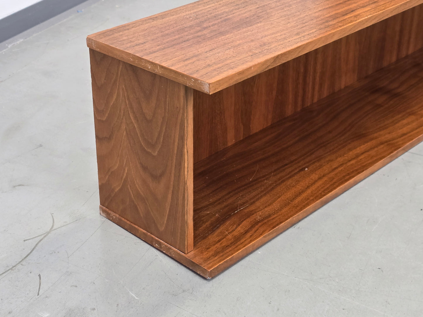 WANDREGAL NUSS Vintage 60er Mid Century Bücherregal Wandboard Floating Shelf