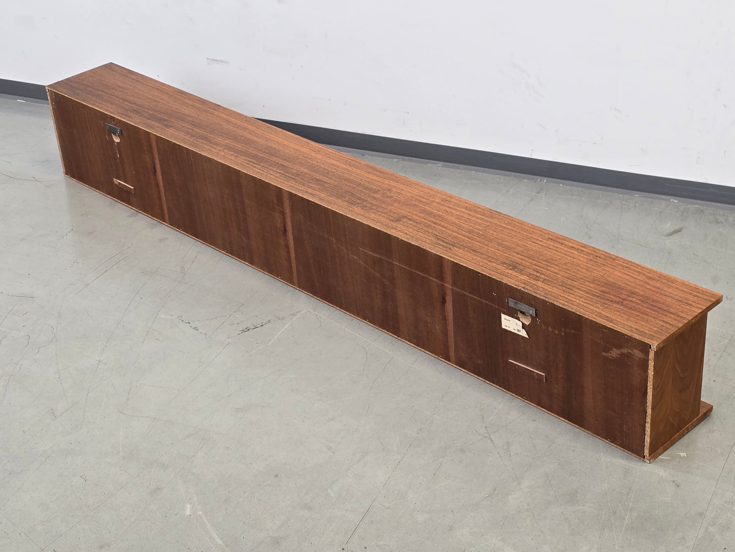 WANDREGAL NUSS Vintage 60er Mid Century Bücherregal Wandboard Floating Shelf