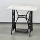 SINGER BEISTELLTISCH Tisch Marmor Gusseisen Vintage Industrial Konsole blumen antik