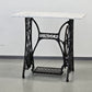 SINGER BEISTELLTISCH Tisch Marmor Gusseisen Vintage Industrial Konsole blumen antik