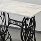 SINGER BEISTELLTISCH Tisch Marmor Gusseisen Vintage Industrial Konsole blumen antik