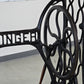 SINGER BEISTELLTISCH Tisch Marmor Gusseisen Vintage Industrial Konsole blumen antik