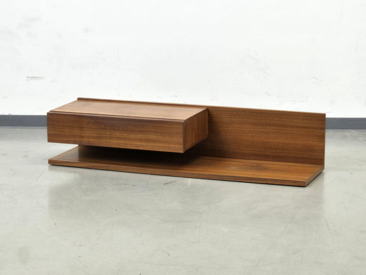 TEAK WANDKONSOLE Mid Century Wandregal Schublade Vintage 60er Dänisch Design