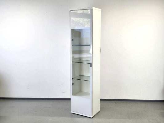 HÜLSTA VITRINE Weiß Glas Designer Schrank Modern Top Zustand Xelo Vitrinenschrank