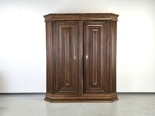 BAROCK SCHRANK Wellenschrank antik Massivholz Kleiderschrank Unikat Rarität