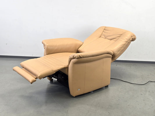 HIMOLLA CUMULUS Tv Sessel Leder Beige Relaxsessel Elektrisch Aufstehhilfe