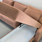 SCHLAFSOFA Eckcouch mit Bettkasten Recamiere Bett Sofa Couch Gästebett-Funktion