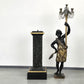VENEZIANISCHER BLACKAMOOR Stehlampe Fackelträger Kandelaber Skulptur Antik Kristall
