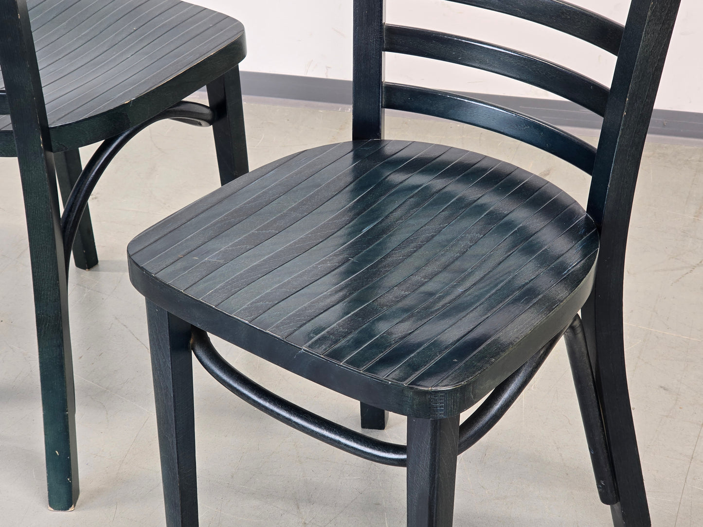 BUGHOLZSTUHL VINTAGE Thonet Stil Radomsko Mid Century Schwarz 60er