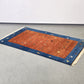 INDO GABBEH Teppich Handgeknüpft 180x114 Wolle Blau Rot Orientteppich