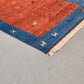 INDO GABBEH Teppich Handgeknüpft 180x114 Wolle Blau Rot Orientteppich