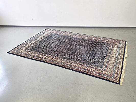 SAROUK MIR ORIENTTEPPICH Handgeknüpft 268x177 Perserteppich Wolle Blau Vintage