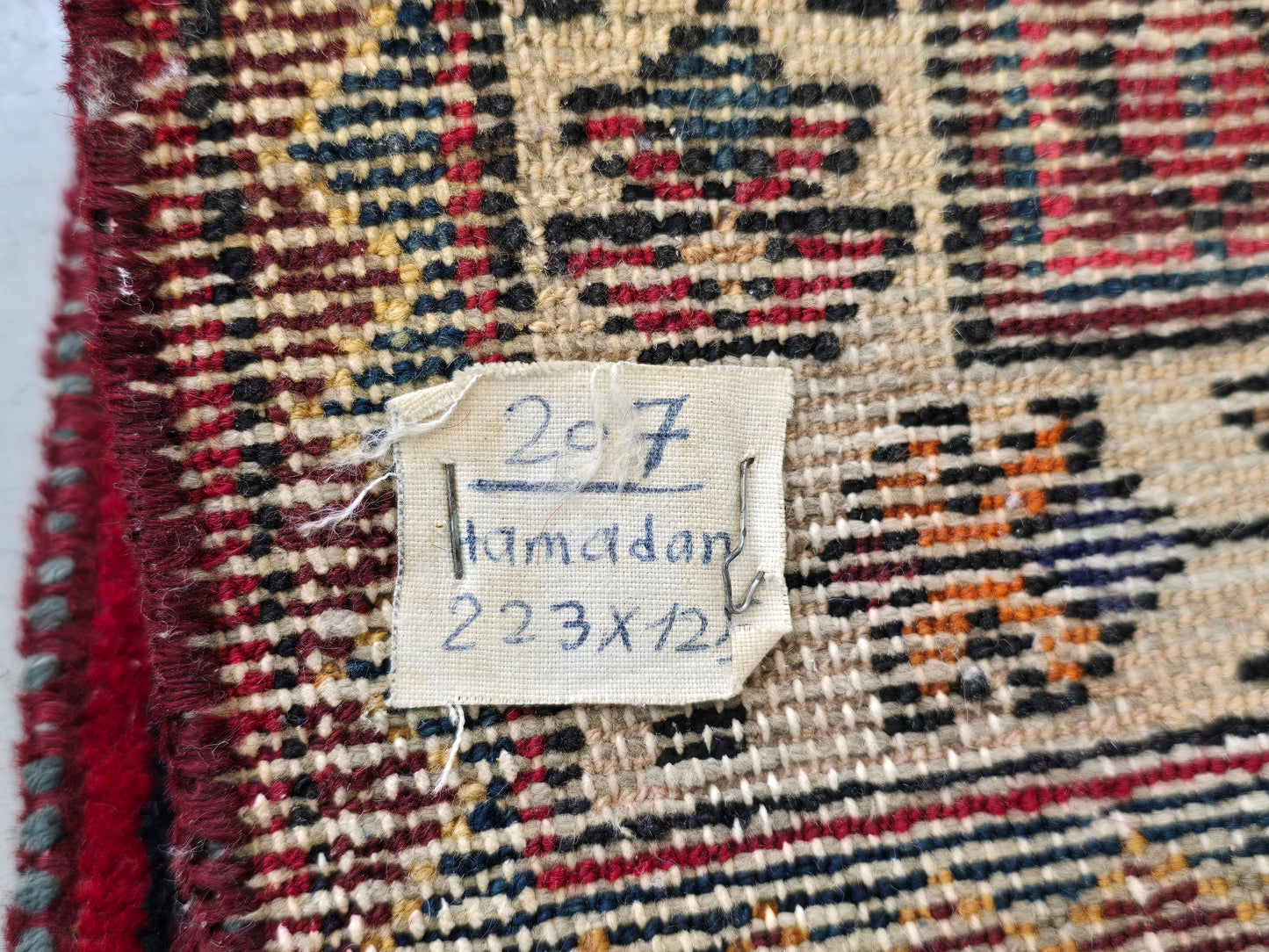 PERSISCHER HAMADAN Teppich 225x128 Vintage Orientteppich Wolle