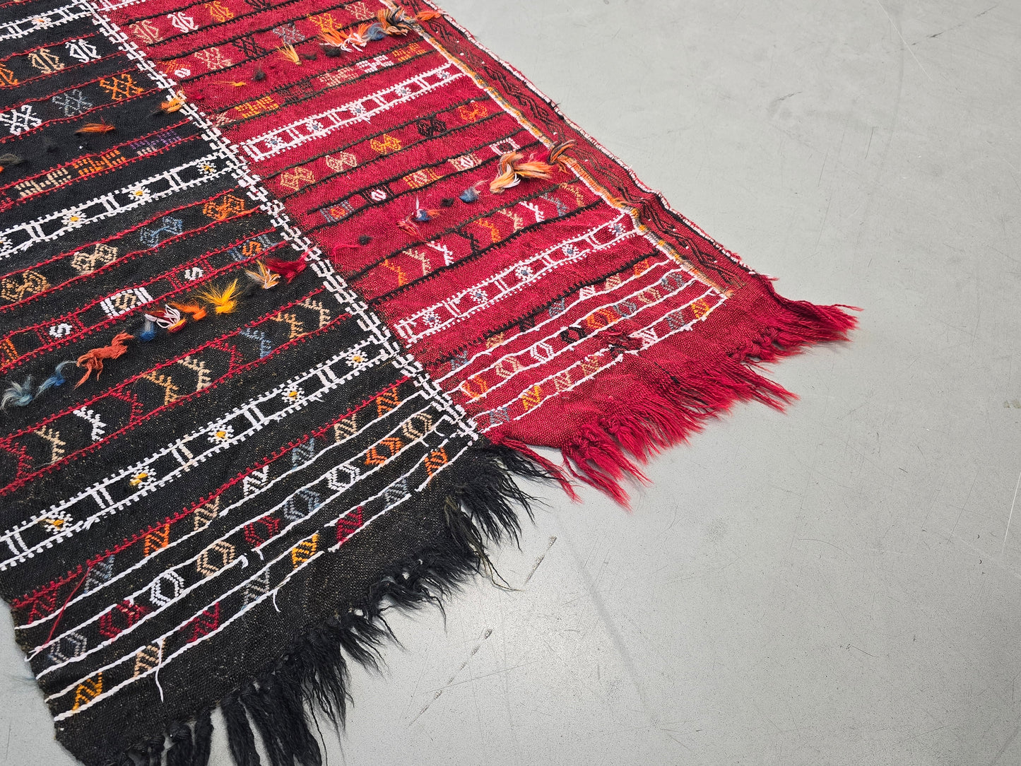 KILIM LÄUFER Jajim Schahsavan Vintage Kelim Teppich Antik Persisch 390x85 CH6