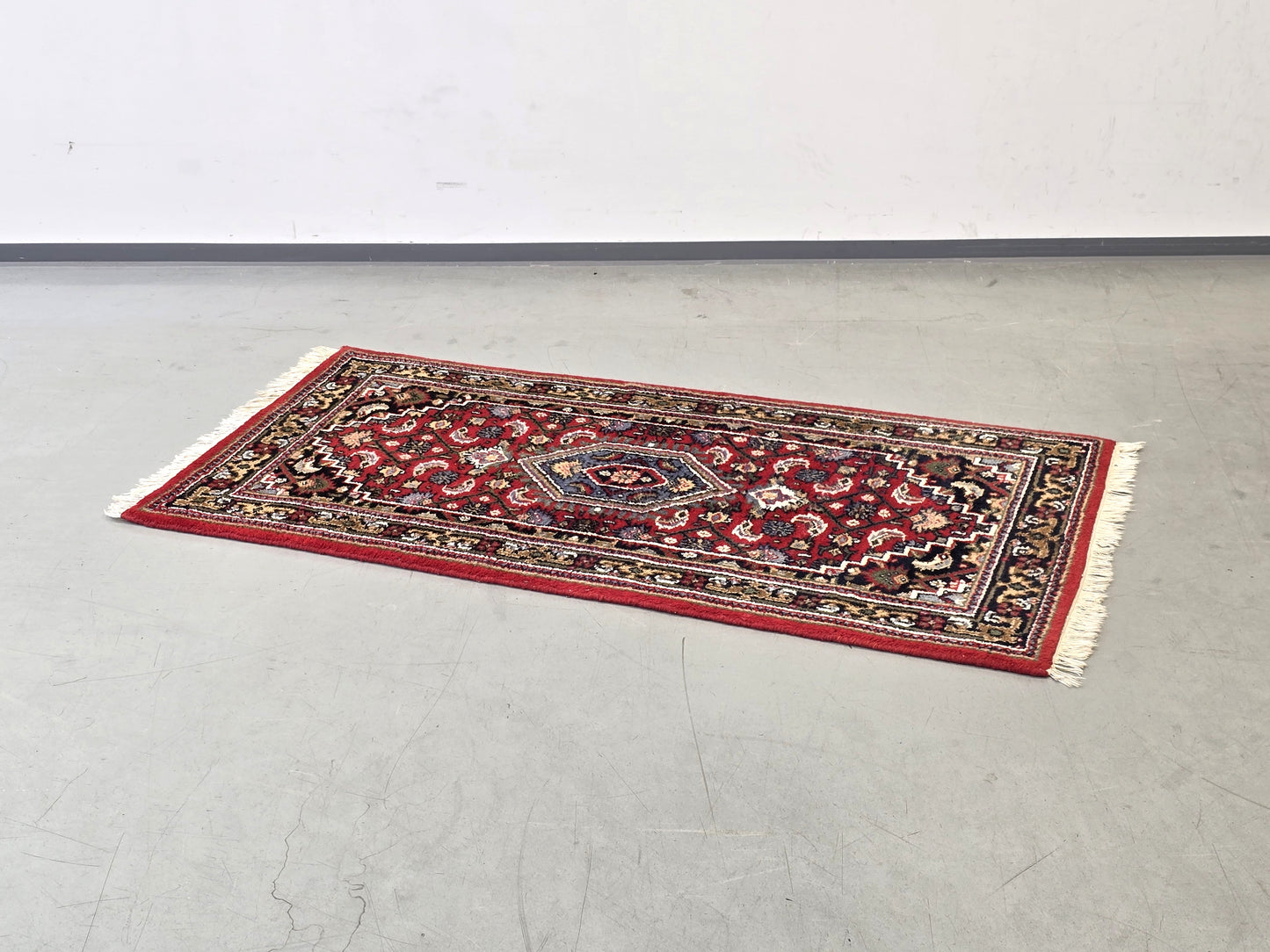 PERSISCHER LÄUFER Teppich Handgeknüpft Orientteppich Rot Vintage Wolle 164x92