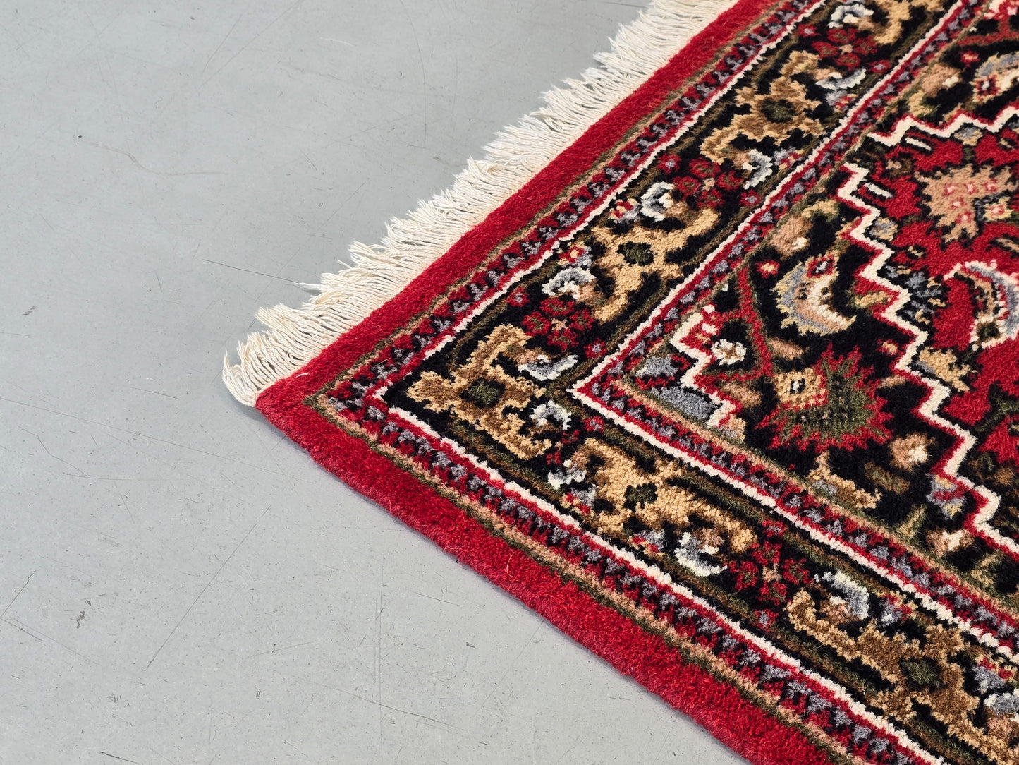 PERSISCHER LÄUFER Teppich Handgeknüpft Orientteppich Rot Vintage Wolle 164x92